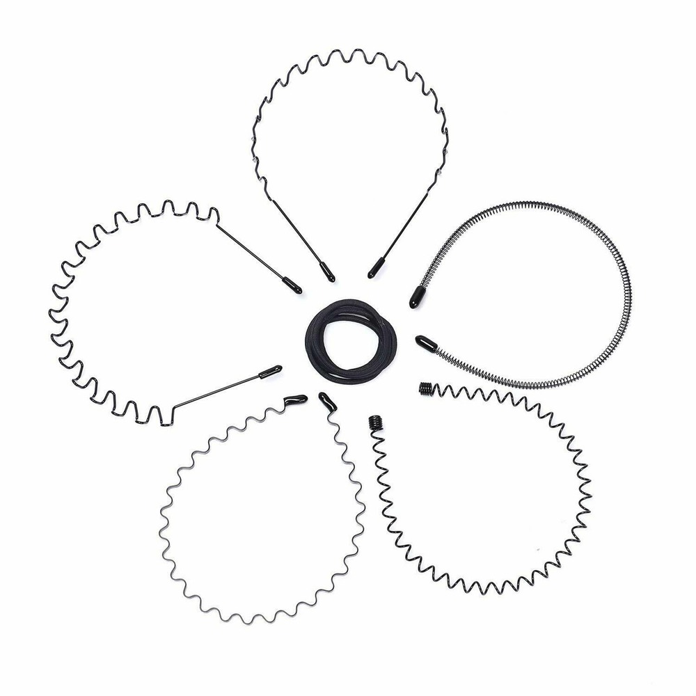 5 Pieces Metal Headbands Wavy Hairband, Fashion Sports Hair Hoop Accessories for